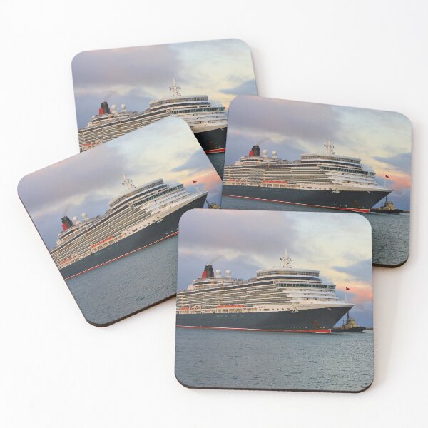 Item preview, Cruise Ship Queen Elizabeth and tug early morning designed and sold by FranWest.