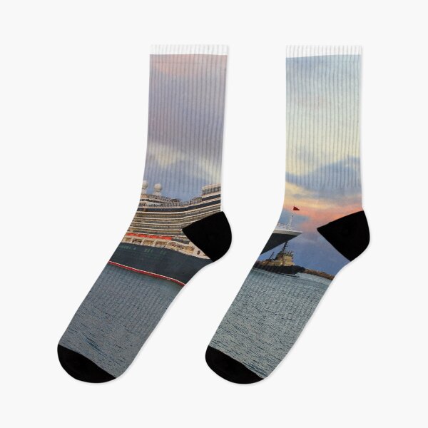Item preview, Cruise Ship Queen Elizabeth and tug early morning designed and sold by FranWest.