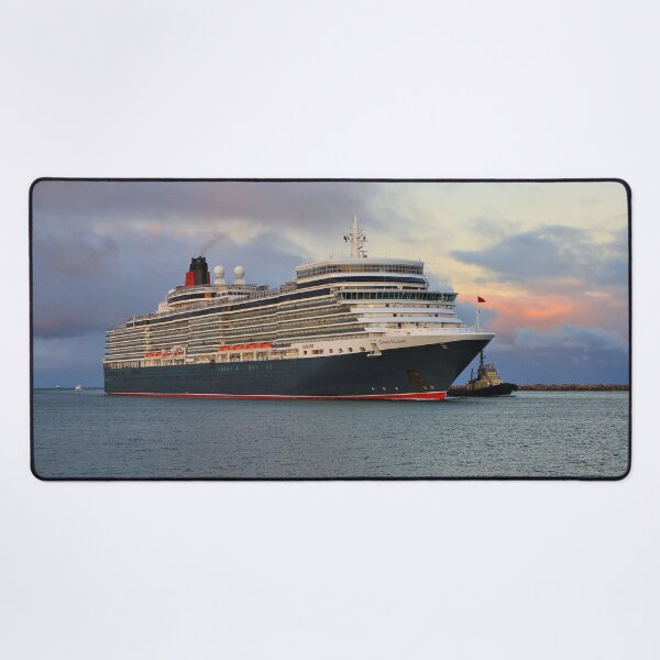 Item preview, Cruise Ship Queen Elizabeth and tug early morning designed and sold by FranWest.