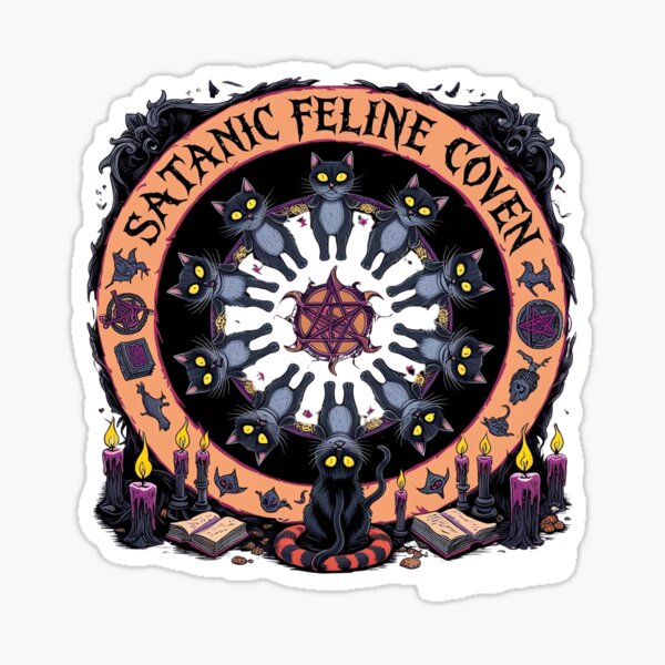 Satanic Feline Coven Sticker