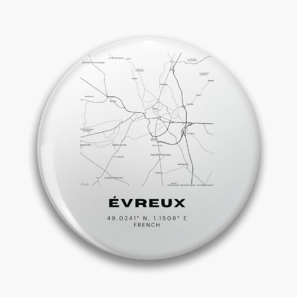 Item preview, Minimalist Évreux Map Art - France City Coordinates Design designed and sold by RM-Journey.