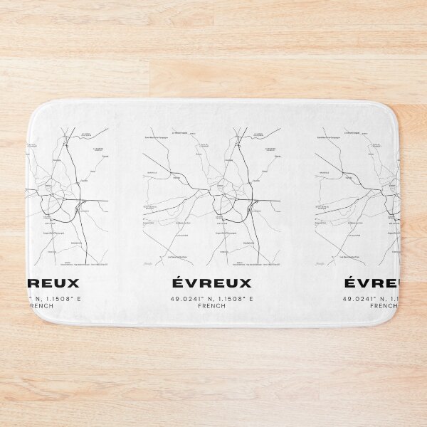 Item preview, Minimalist Évreux Map Art - France City Coordinates Design designed and sold by RM-Journey.