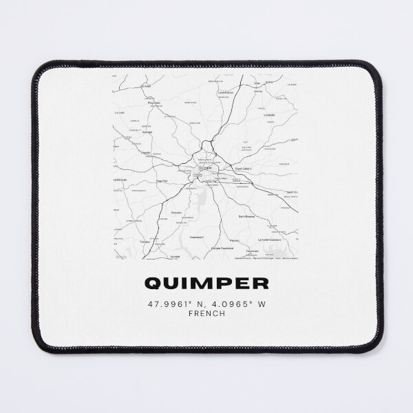 Item preview, Minimalist Quimper Map Art - France City Coordinates Design designed and sold by RM-Journey.