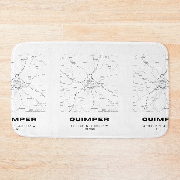 Item preview, Minimalist Quimper Map Art - France City Coordinates Design designed and sold by RM-Journey.