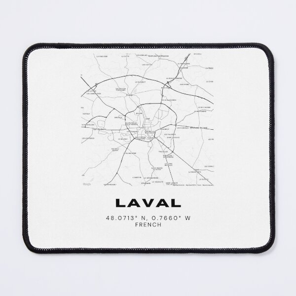 Item preview, Minimalist Laval Map Art - France City Coordinates Design designed and sold by RM-Journey.