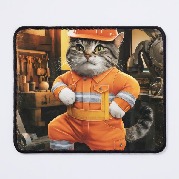 Item preview, Engineer cat. designed and sold by MyHappyArtShop.