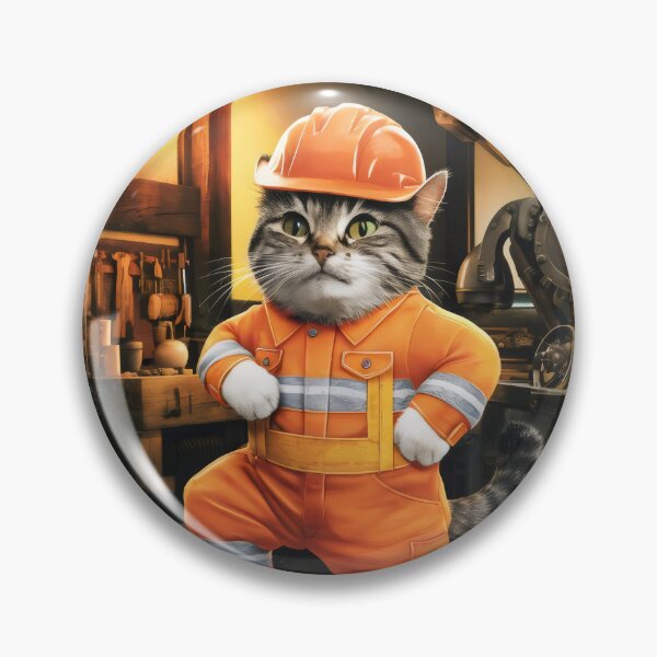 Item preview, Engineer cat. designed and sold by MyHappyArtShop.