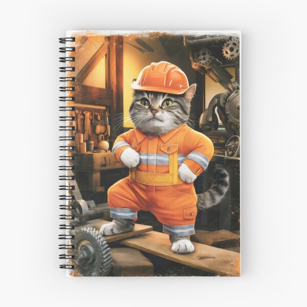 Item preview, Engineer cat. designed and sold by MyHappyArtShop.