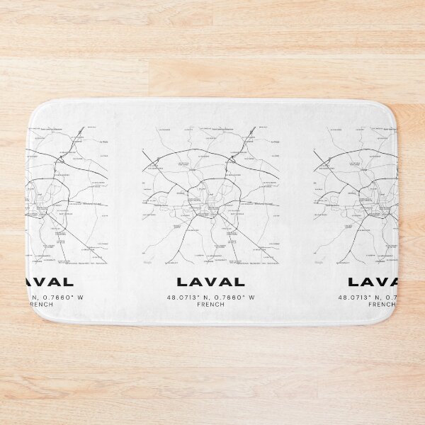 Item preview, Minimalist Laval Map Art - France City Coordinates Design designed and sold by RM-Journey.