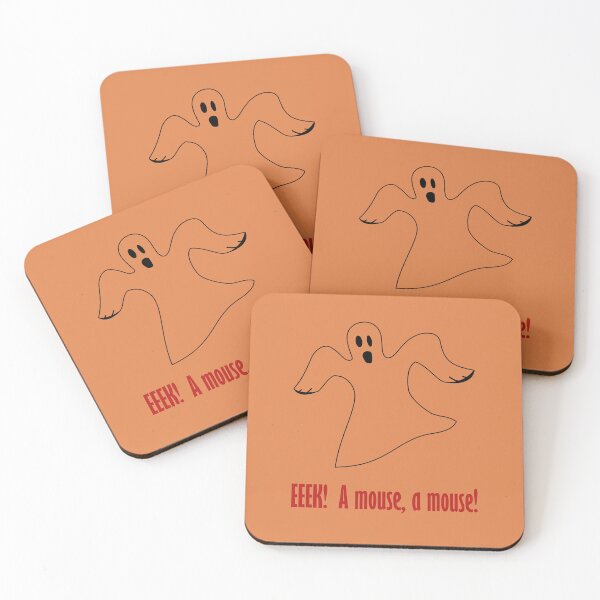 Item preview, Scared Halloween Ghost: EEEK!  A mouse, a mouse! designed and sold by SomeGuyLou.