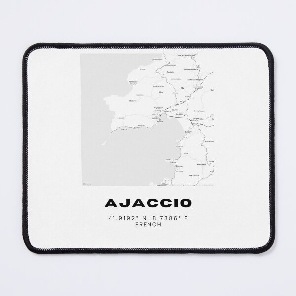 Item preview, Minimalist Ajaccio Map Art - France City Coordinates Design designed and sold by RM-Journey.
