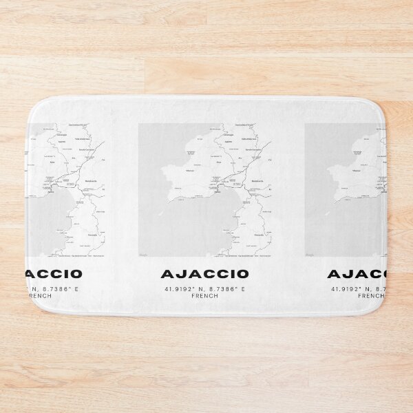 Item preview, Minimalist Ajaccio Map Art - France City Coordinates Design designed and sold by RM-Journey.