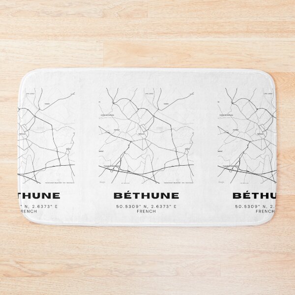 Item preview, Minimalist Béthune Map Art - France City Coordinates Design designed and sold by RM-Journey.