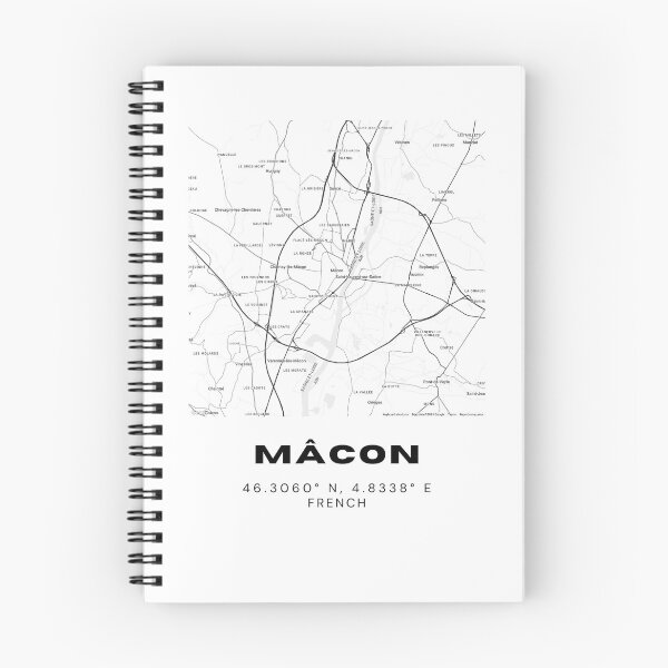 Item preview, Minimalist Mâcon Map Art - France City Coordinates Design designed and sold by RM-Journey.