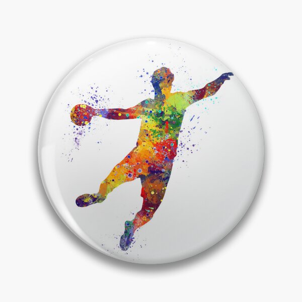 Item preview, Boy Handball Player Watercolor Sports Gift designed and sold by LotusGifts.