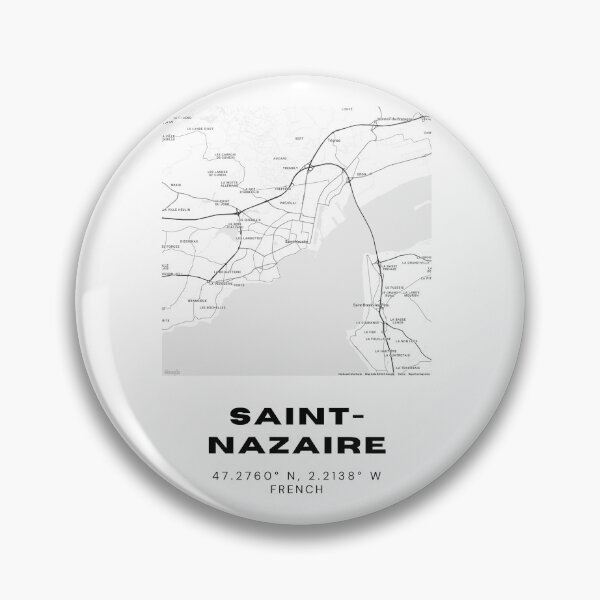 Artikelvorschau, Minimalistische Saint-Nazaire-Kartenkunst – Design mit Stadtkoordinaten in Frankreich entworfen und verkauft von RM-Journey.