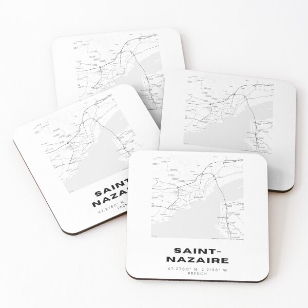 Item preview, Minimalist Saint-Nazaire Map Art - France City Coordinates Design designed and sold by RM-Journey.