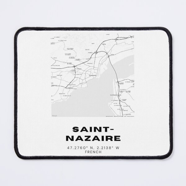 Item preview, Minimalist Saint-Nazaire Map Art - France City Coordinates Design designed and sold by RM-Journey.