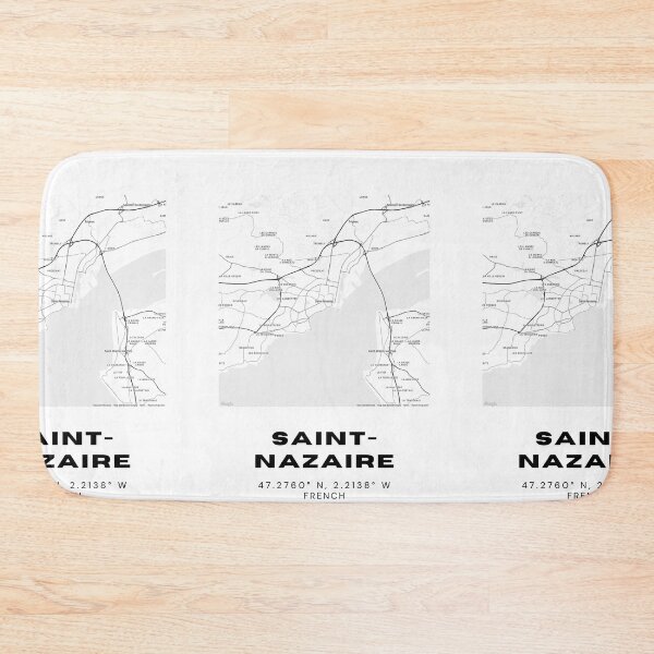 Item preview, Minimalist Saint-Nazaire Map Art - France City Coordinates Design designed and sold by RM-Journey.