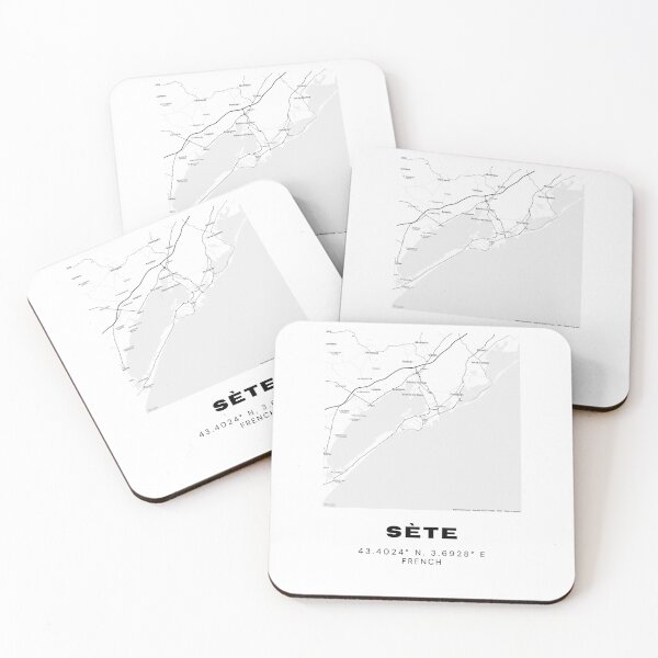 Item preview, Minimalist Sète Map Art - France City Coordinates Design designed and sold by RM-Journey.