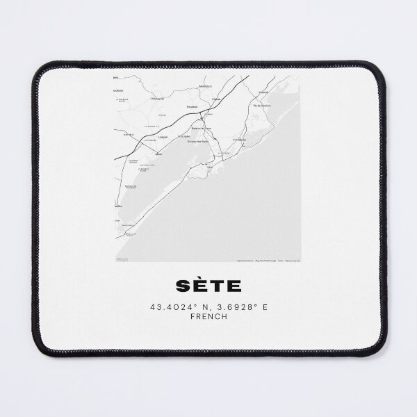 Item preview, Minimalist Sète Map Art - France City Coordinates Design designed and sold by RM-Journey.