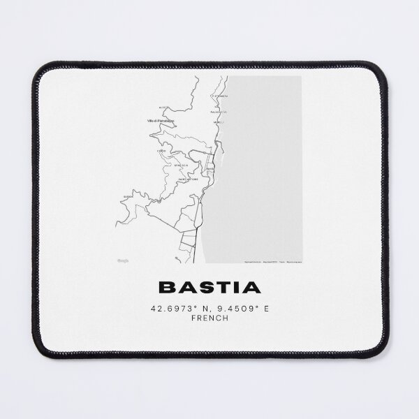 Item preview, Minimalist Bastia Map Art - France City Coordinates Design designed and sold by RM-Journey.