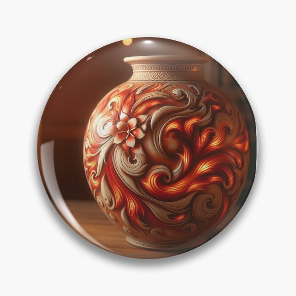 Item preview, A beautiful, artistically painted, fiery vase designed and sold by Vetagio.