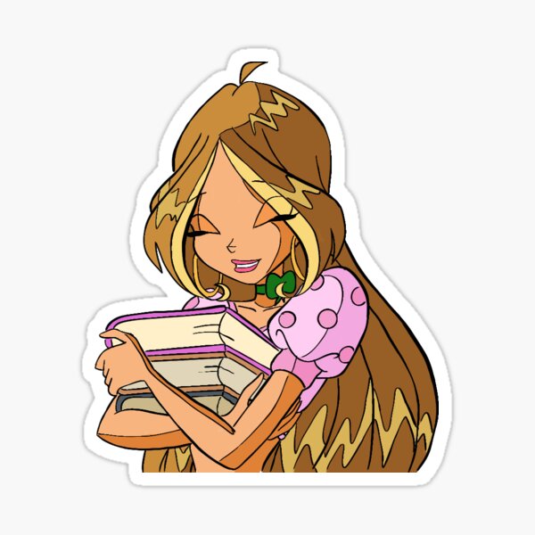 Artikel-Vorschau von Winx Club Flora-Zeichnung Sticker, designt und verkauft von piacore.