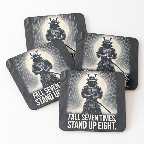 Item preview, Samurai Spirit - "Fall Seven Times, Stand Up Eight" Motivational Design designed and sold by Adellisa.