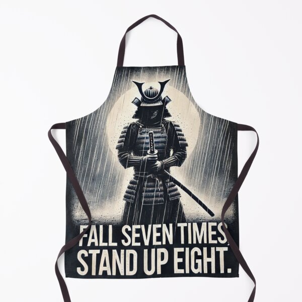 Item preview, Samurai Spirit - "Fall Seven Times, Stand Up Eight" Motivational Design designed and sold by Adellisa.
