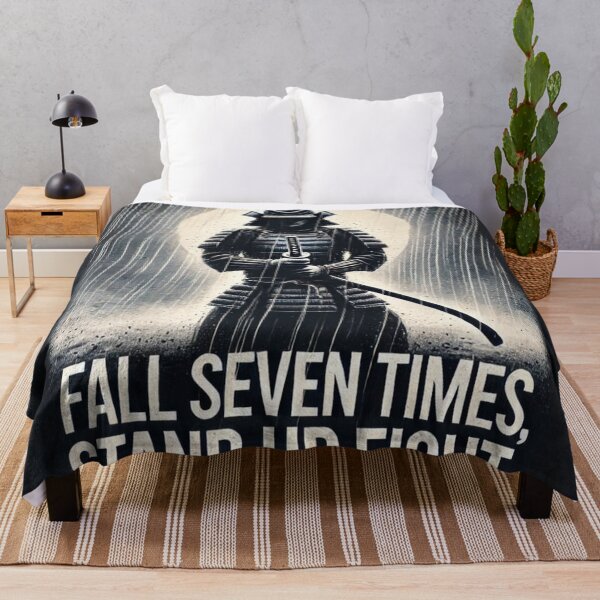 Item preview, Samurai Spirit - "Fall Seven Times, Stand Up Eight" Motivational Design designed and sold by Adellisa.
