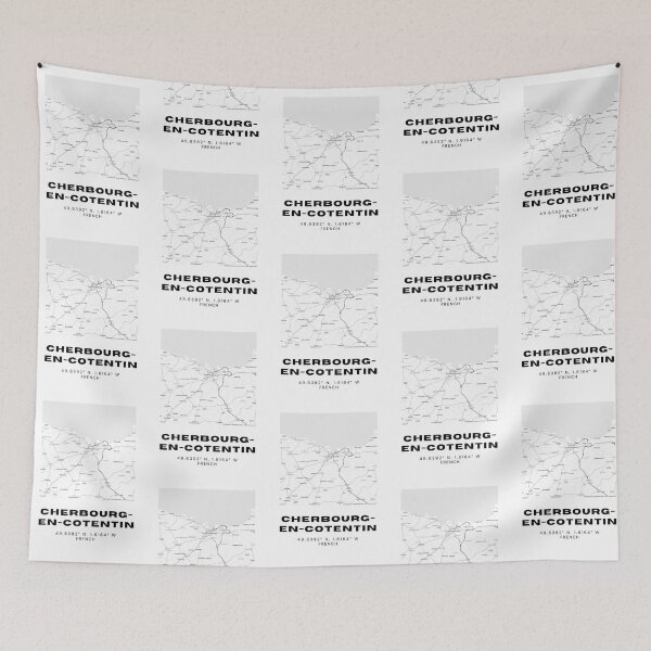 Item preview, Minimalist Cherbourg-en-Cotentin Map Art - France City Coordinates Design designed and sold by RM-Journey.