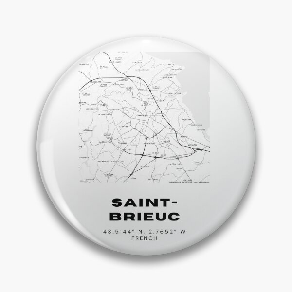 Item preview, Minimalist Saint-Brieuc Map Art - France City Coordinates Design designed and sold by RM-Journey.