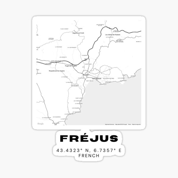 Item preview, Minimalist Fréjus Map Art - France City Coordinates Design designed and sold by RM-Journey.