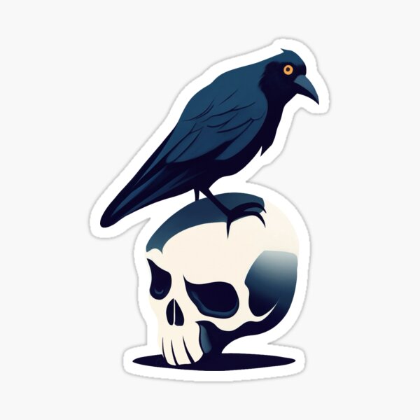Item preview, Raven & Skull (illustration) designed and sold by chudyj.