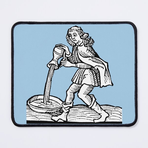 Item preview, Renaissance Woodcut Zodiac Horoscope Aquarius Horoscope designed and sold by Pixelchicken.