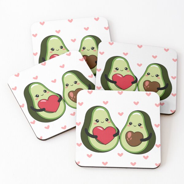 Item preview, Avocado Couple for Valentine's Day Cute designed and sold by Klaudesign.
