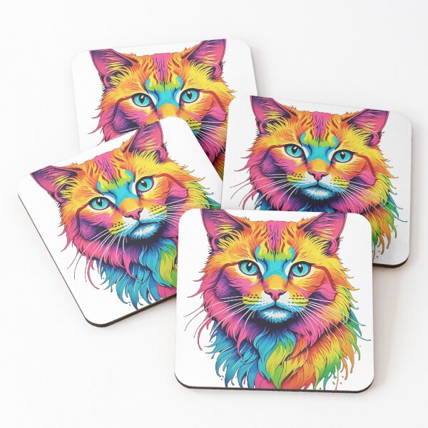 Item preview, Neon Rainbow Drippy Kitty designed and sold by Zencookie.