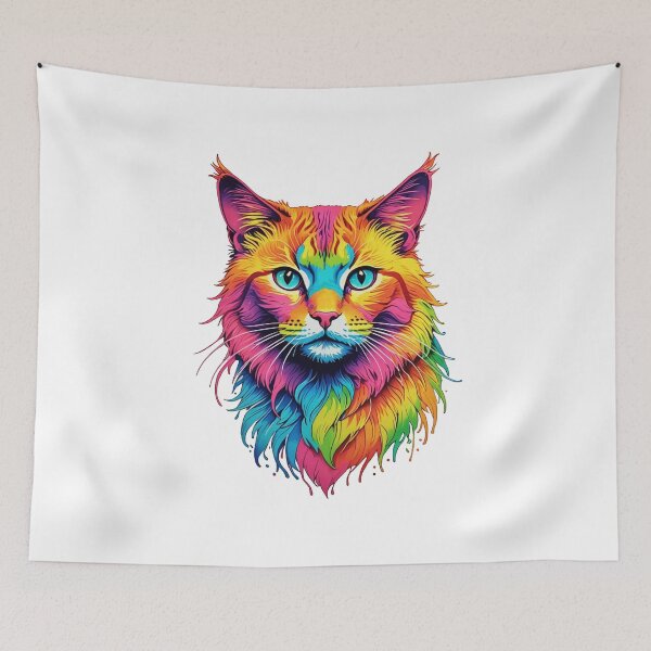 Item preview, Neon Rainbow Drippy Kitty designed and sold by Zencookie.