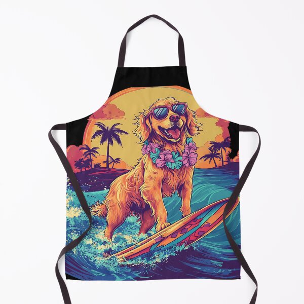 Item preview, Surfer Golden Retriever Dog at sunset designed and sold by Golden-Heaven.