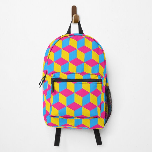Item preview, 3D Geometric Cube Pattern - Pink, Yellow, Blue designed and sold by QueenTheBean.