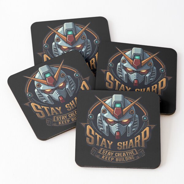 Item preview, Stay Sharp, Stay Creative and Keep Building - Gunpla Motivational Design designed and sold by Voids Projects.