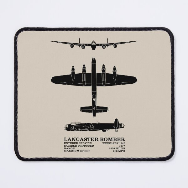 Item preview, Lancaster Bomber WW2 Plane Cutout Silhouettes Infographic Facts designed and sold by MilitaryMart.