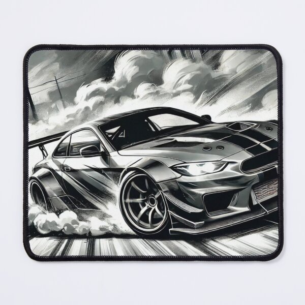Item preview, Drift Car Sketch - Black & White JDM Art designed and sold by Adellisa.