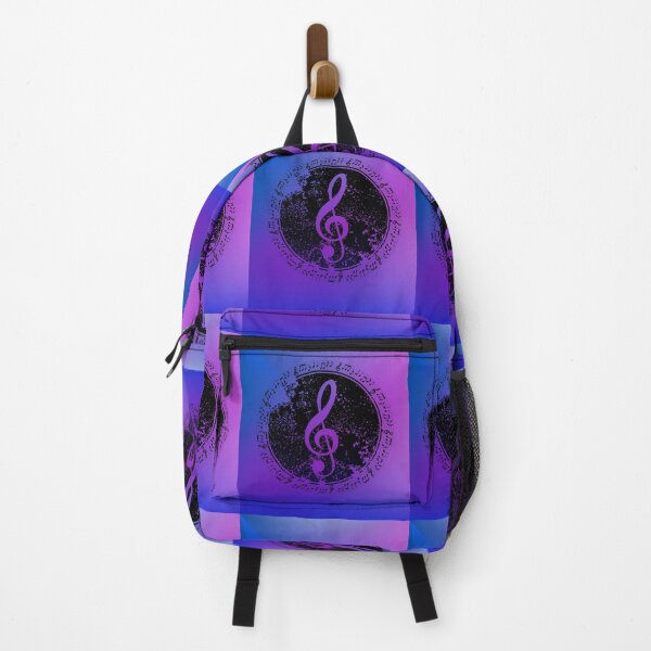 Item preview, Treble Clef In Fushcia Purple Blue Background designed and sold by BrightrDayMusicArt.