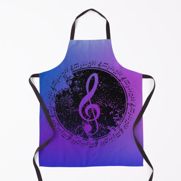 Item preview, Treble Clef In Fushcia Purple Blue Background designed and sold by BrightrDayMusicArt.