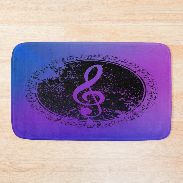 Item preview, Treble Clef In Fushcia Purple Blue Background designed and sold by BrightrDayMusicArt.