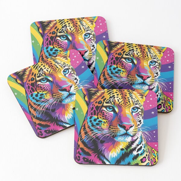 Item preview, Neon Rainbow Spots & Stripes Retro Leopard designed and sold by Zencookie.