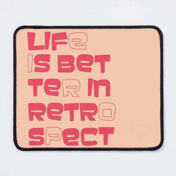 Item preview, Life is better in retrospect typography gift for retro design lovers designed and sold by trefail.