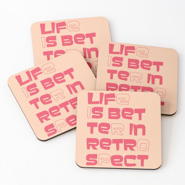Item preview, Life is  better in retrospect typography gift for retro design lovers designed and sold by trefail.
